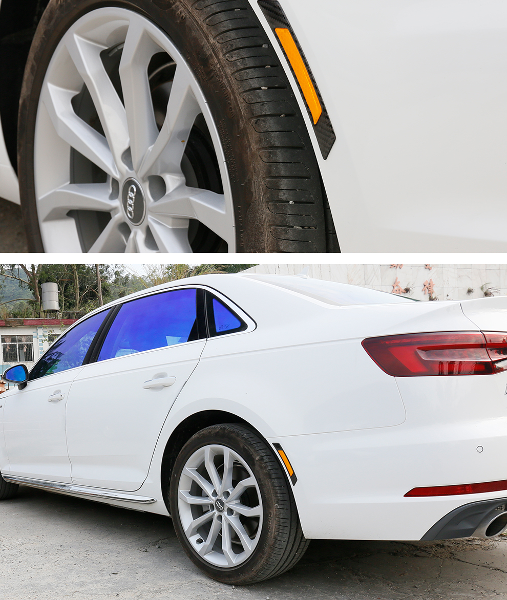 rosyclouds 汽车轮眉反光贴 汽车防撞条夜光警示贴 防擦防刮创意车贴