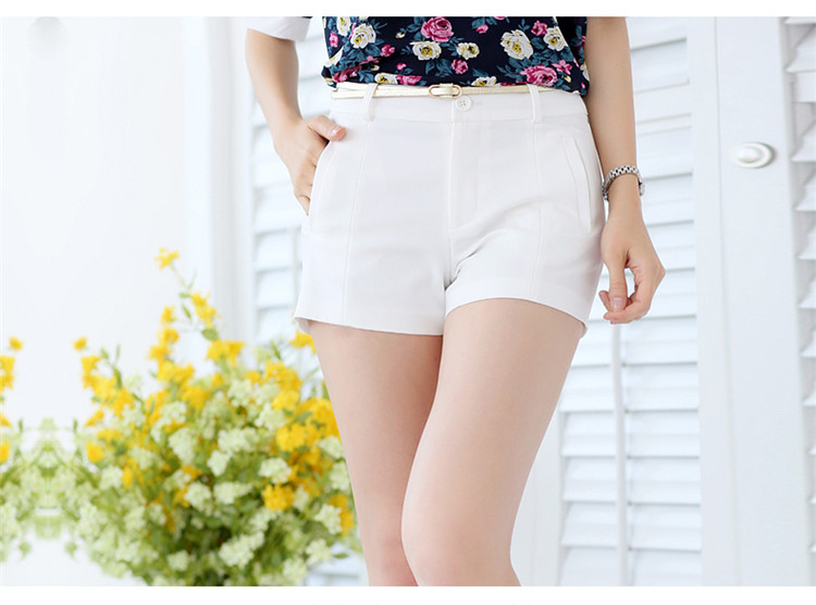 尤奈可短裤女夏装韩版修身百搭休闲热裤 白色 m