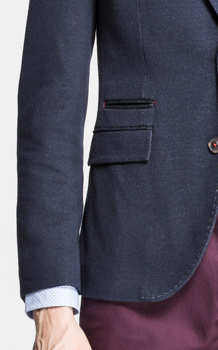 双口袋设计 西装零钱袋是复古设计,优雅绅士的象征