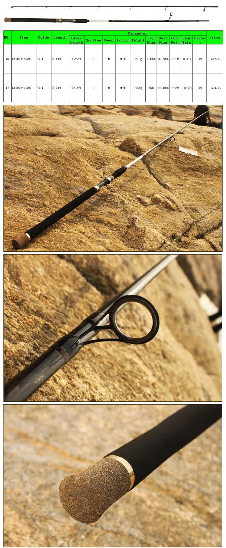 鱼猎人 铂金勇士 直柄全富仕 直柄路亚竿鱼竿 渔猎人 两段式(鱼猎人