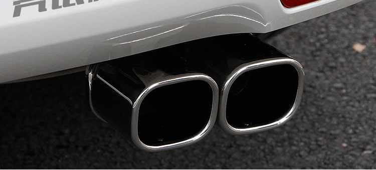 卡迪派 汽车双出尾喉 烤蓝白金款式 汽车消音器 汽车专车专用尾喉