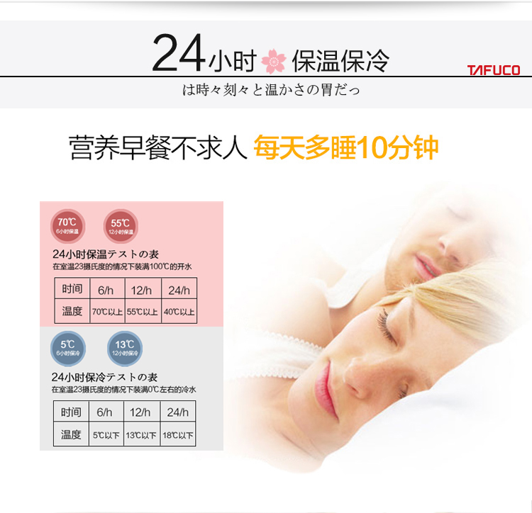 
                                                                                泰福高（TAFUCO）日本焖烧杯304不锈钢真空焖烧壶保温粥桶焖烧罐保温饭盒 T2005褐色1L+原装包                