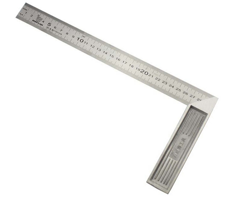 铝合金角尺 锌合金拐尺钢尺测量尺木工装修不锈钢板角尺 20寸500mm