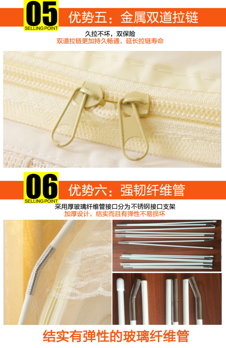 
                                        【下单立减20元】九十度蒙古包蚊帐加高加粗圆顶三开门拉链学生蚊帐1.5m1.8m可挂风扇 (有底)粉色-防蚊布 1.5米床                