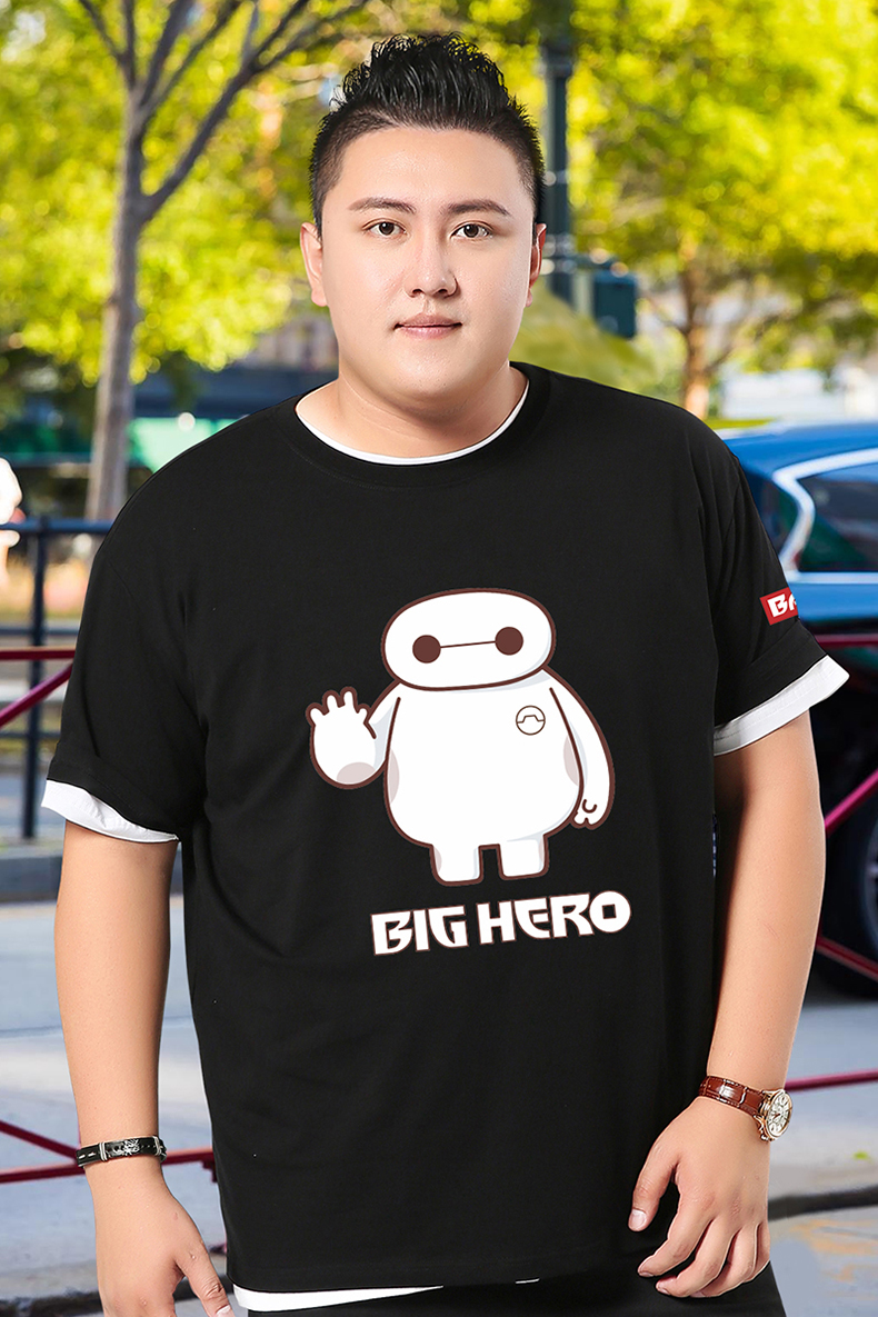 2xl【170-190斤】 品牌: 胖哥哥 商品名称:胖哥哥大码男装大白短袖t恤