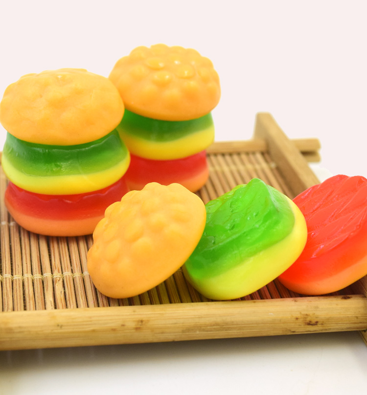 金稻谷汉堡橡皮糖8090怀旧零食办公室零食儿童糖果汉堡糖250g/袋 250g