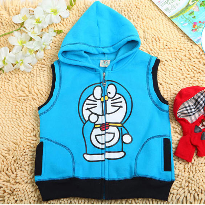 101忠狗女童春季新款儿童卡通马甲 韩版休闲连帽 马甲 s227 黄色s227