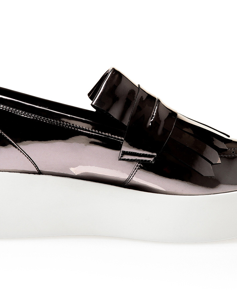 轻奢时尚品牌 法玛莎2016春夏新款女鞋 时尚女单鞋厚底松糕流苏鞋套脚