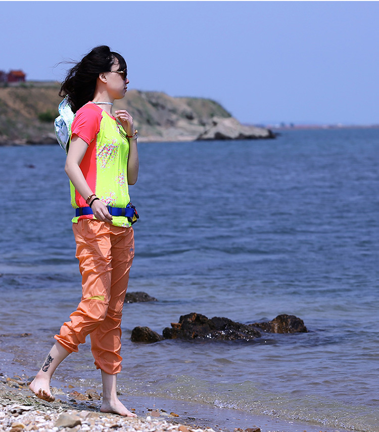 paul 户外新款女式防嗮皮肤裤 夏季透气快干长裤女轻薄徒步旅行运动