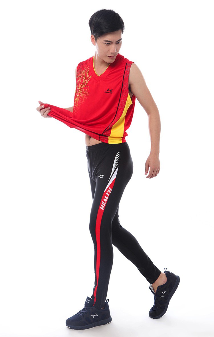 海尔斯紧身裤田径九分裤弹力裤训练0991蓝色4xl