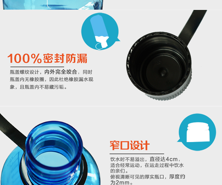 
                                                            
                                                            乐基因（nalgene） 美国原装进口户外运动水杯健身旅行防漏耐摔 大容量窄口便携开水塑料杯男 1L 2078-2027 灰色透明                