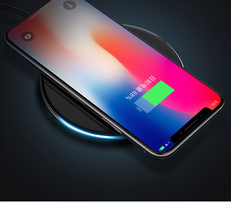 无线充电器iphonex苹果8三星s8手机p快充小米 黑科技 丝光银【安卓快