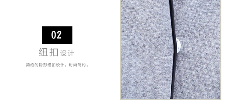 橙锦2015秋季韩版新款修身七分袖中长款宽松几何拼接时尚休闲风衣外套 灰色 M