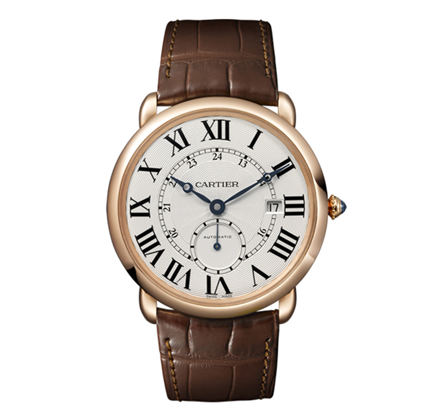 9.9新未使用 卡地亚 路易卡地亚圆形系列 自动机械男表 w6801005