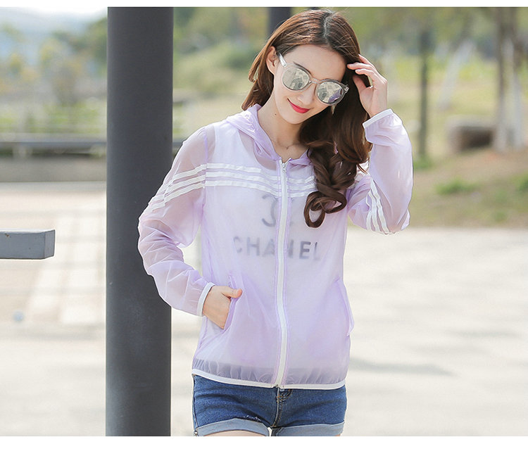 女人镜 2016 女装夏装长袖空调服 学生开衫连帽短外套薄款空调衫潮n