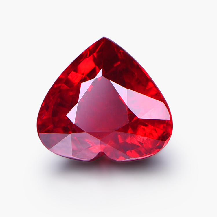 米莱珠宝3.0克拉鸽血红宝石裸石戒面 配grs国际证书 彩色宝石