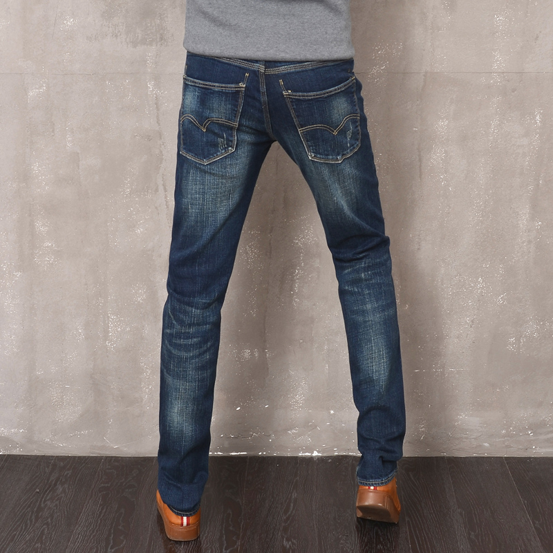 北极 牛仔裤男 牛仔裤男直筒 男士牛仔裤商务裤子男款 长裤 浅蓝8801