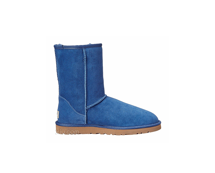 ugg australia 女士羊皮logo雪地靴 蓝色 8