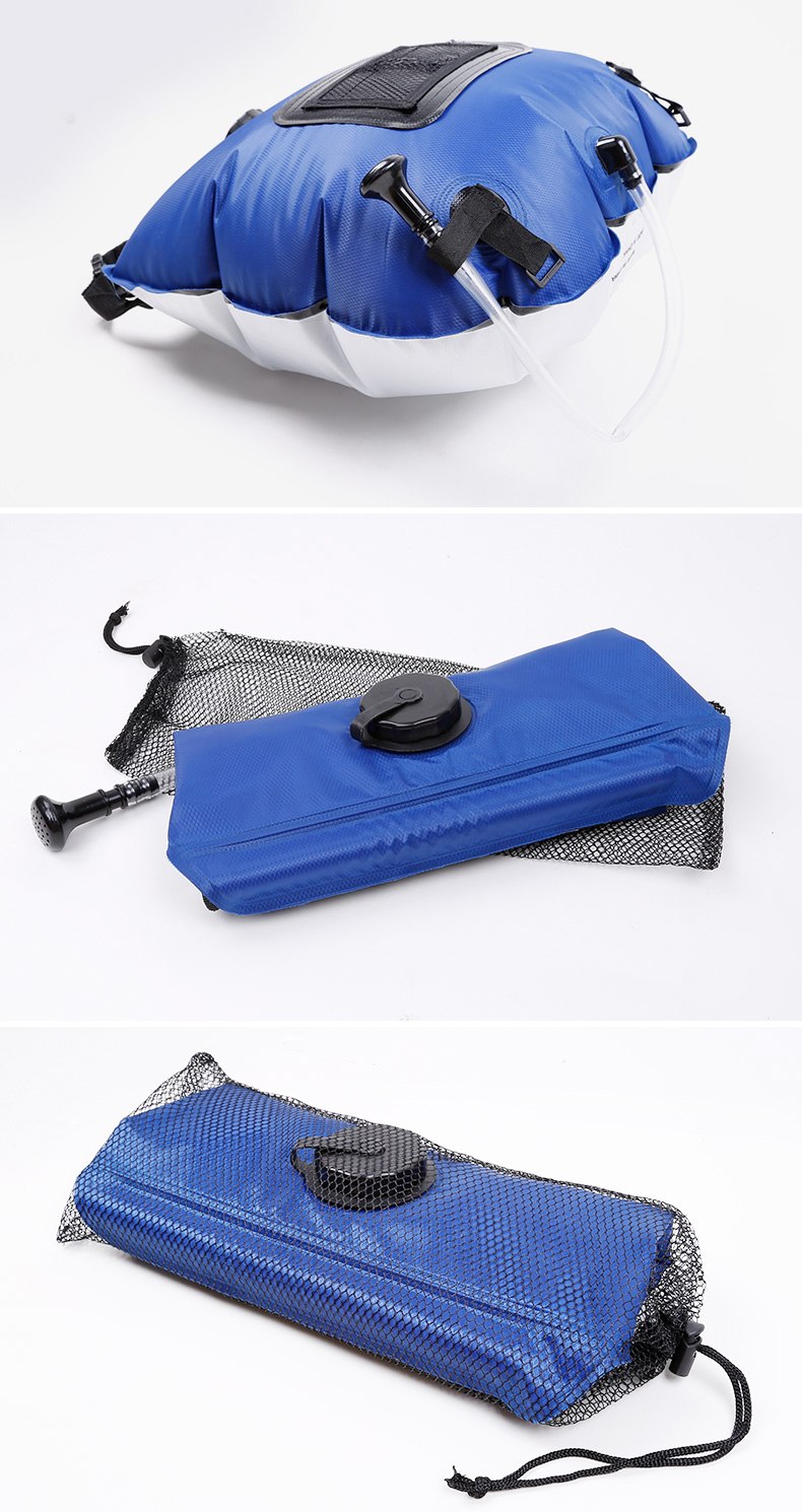 公狼户外太阳能热水袋沐浴袋家用野外晒袋洗澡淋浴器 军绿色