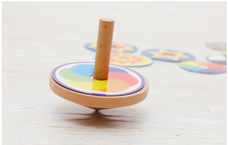 木丸子百变陀螺木制创意玩具传统怀旧儿童木质玩具有趣味好玩百变陀螺