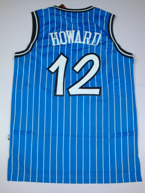霍华德球衣 nba复古套装 魔术队霍华德球衣12号白黑色 篮球服 s码适合