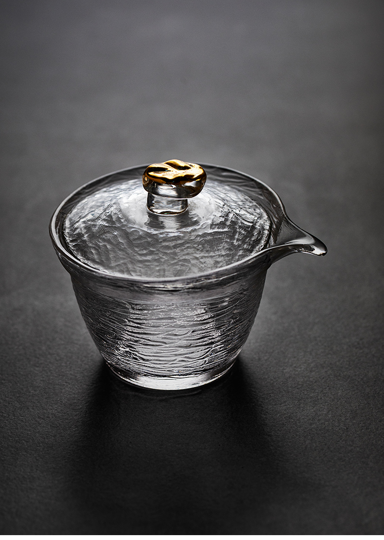 雅集日式耐热功夫茶具套装加厚煮茶壶盖碗泡茶冲茶器锤纹玻璃家用 锤