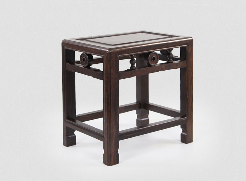 静檀轩 小弯脚凳实木小矮凳仿古中式沙发凳换鞋凳小板凳子 【黑枝木】