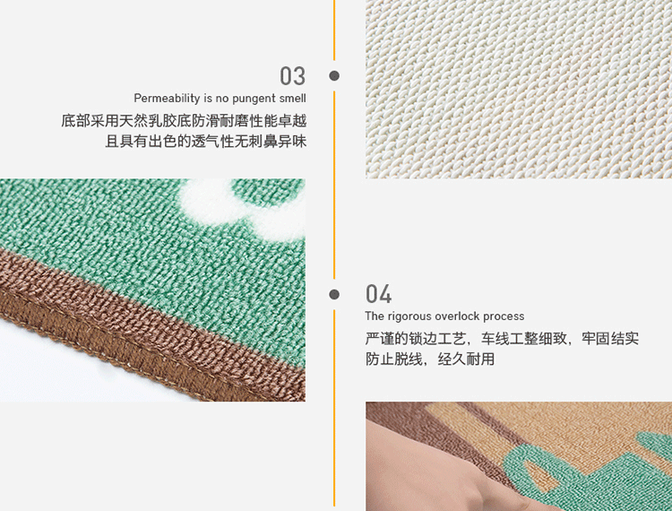 
                                                                                Rui.b厨房地垫长条防油防水地垫入户门垫进门床边脚垫家用易清洗蹭脚垫防滑垫 盘子刀叉 50*80cm                