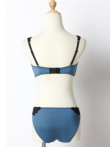 夏娃的诱惑梦色彩深v全罩杯大胸显小女士文胸超薄款 蓝色 75c