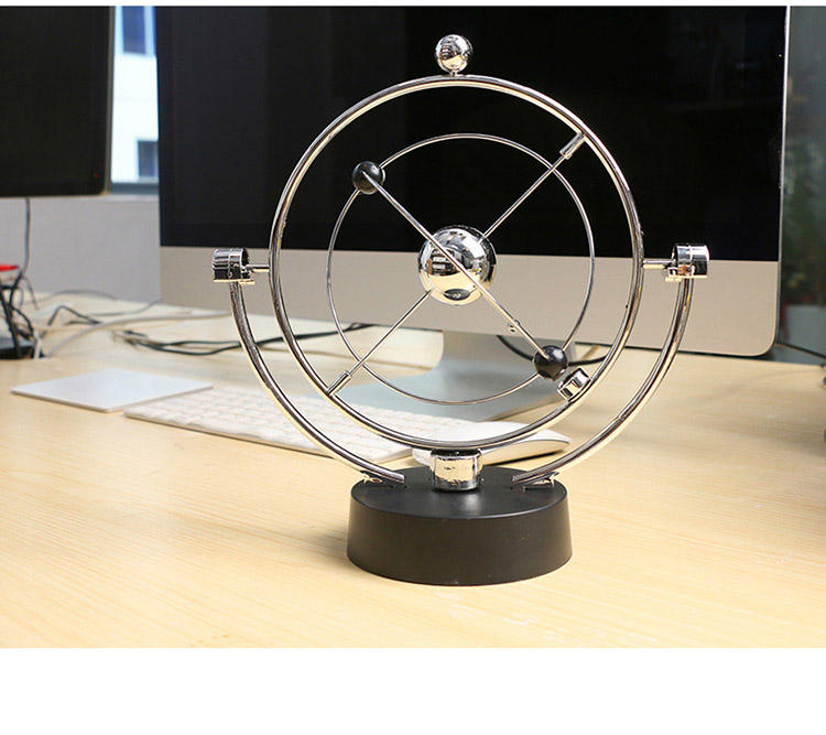 智汇 永动摆件 办公室创意桌面永动仪办公桌摆件牛顿摆球混沌摆永动机