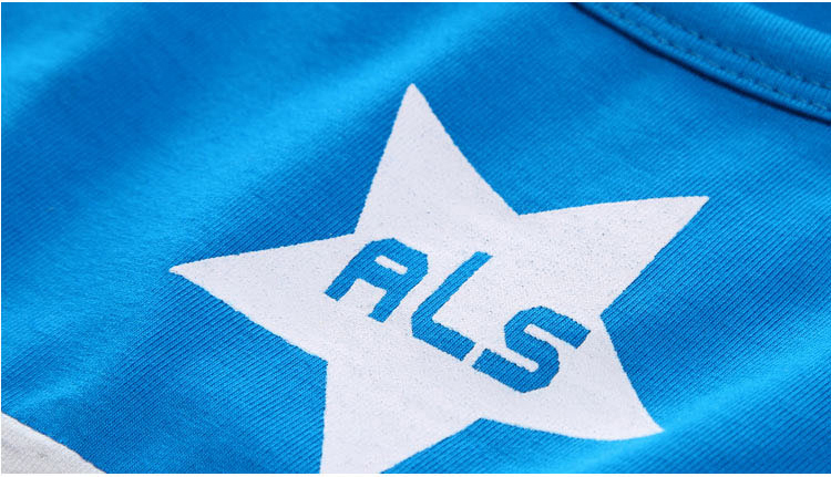 套装女夏短袖七分裤大码跑步服学生宽松休闲纯棉两件套潮sj819 蓝色 m