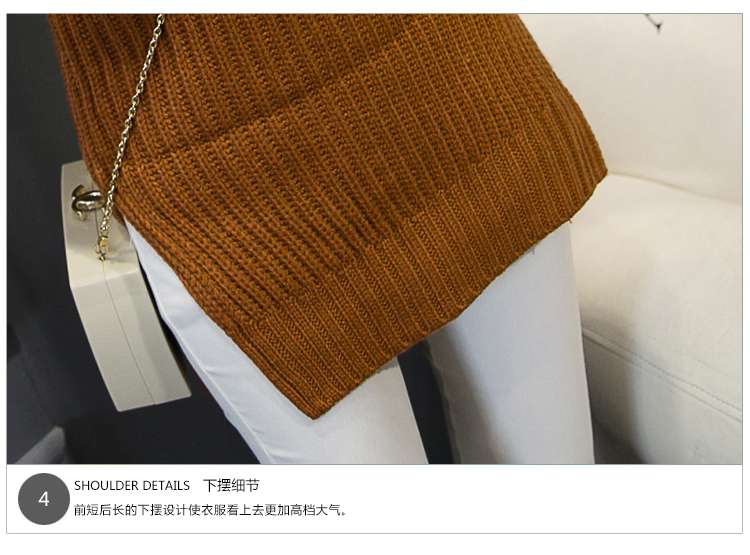 至多衫 2015新款时尚韩版秋冬季百搭圆领收腰显瘦中长款针织马甲 卡其色 均码