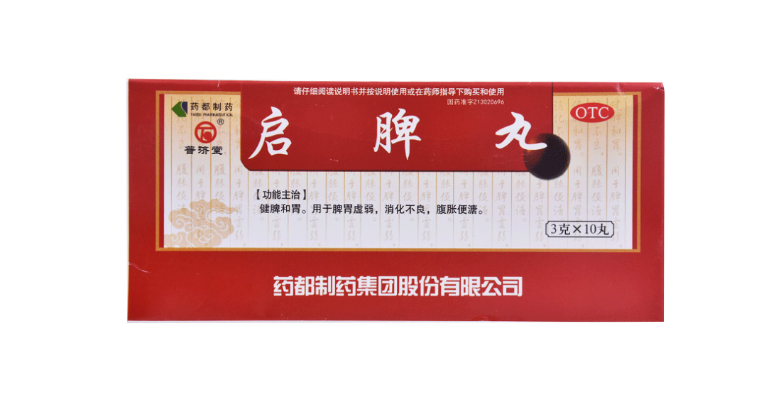 普济堂 启脾丸 10丸 脾胃虚弱 消化不良 1盒装