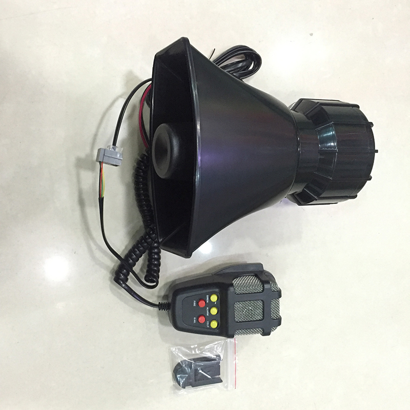 极路蒂思五音警笛 警报器 警笛喇叭12v 警笛喇叭带喊话器 警笛汽车