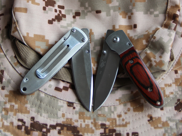 三刃木 工具刀 703 全钢单面米卡塔(户外探险折叠刀,救生军刀,多用途