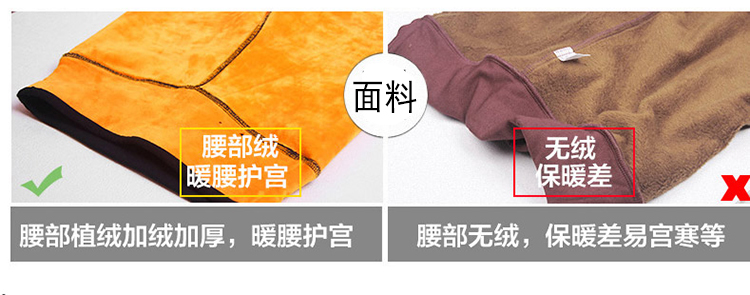 尼恩赛斯 高腰外穿打底裤女小脚裤长裤显瘦大码弹力铅笔裤 黑色黄金绒 L