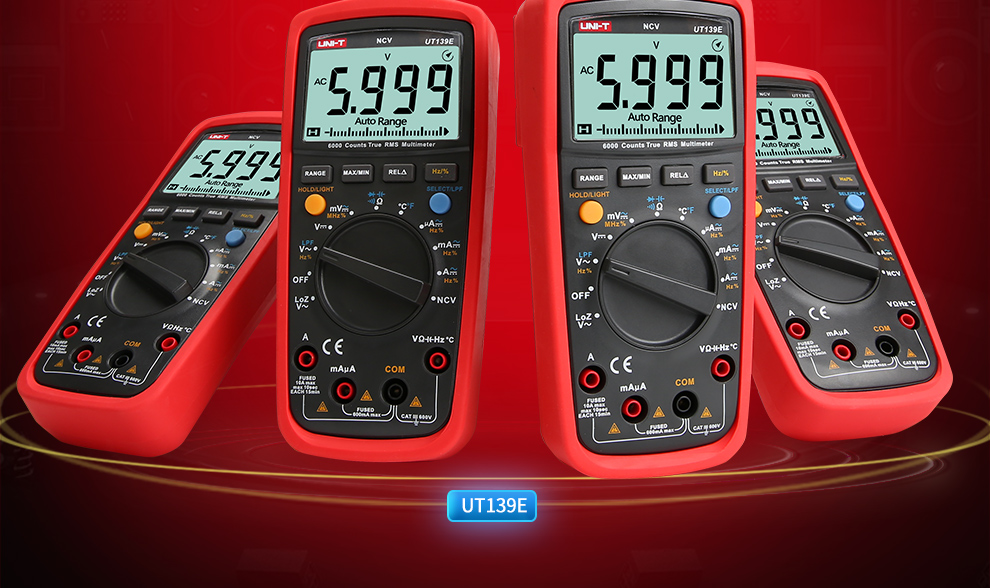 优利德(uni-t)万用表 真有效值高精度数字多用表 自动量程多功能防烧