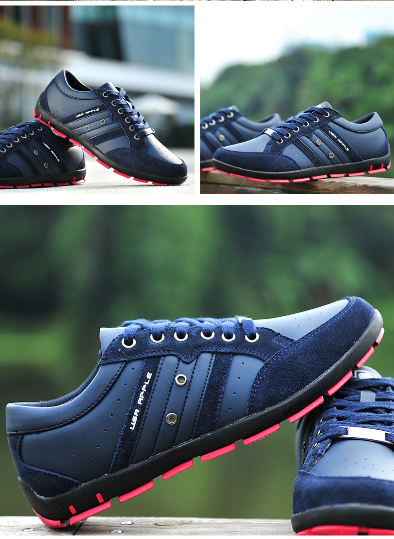 美国苹果apple 男鞋运动休闲韩版潮流行男士轻便透气单鞋 黑色 42(260