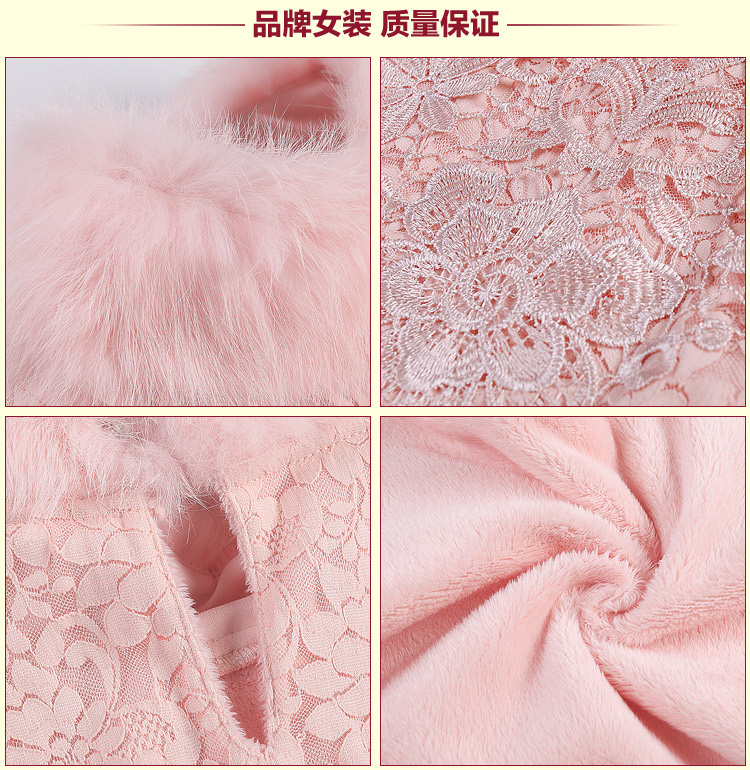 俏伊谷2016春装新款蝴蝶结气质显瘦衬衫女长袖蕾丝上衣打底衫雪纺衬衣 粉色 XL