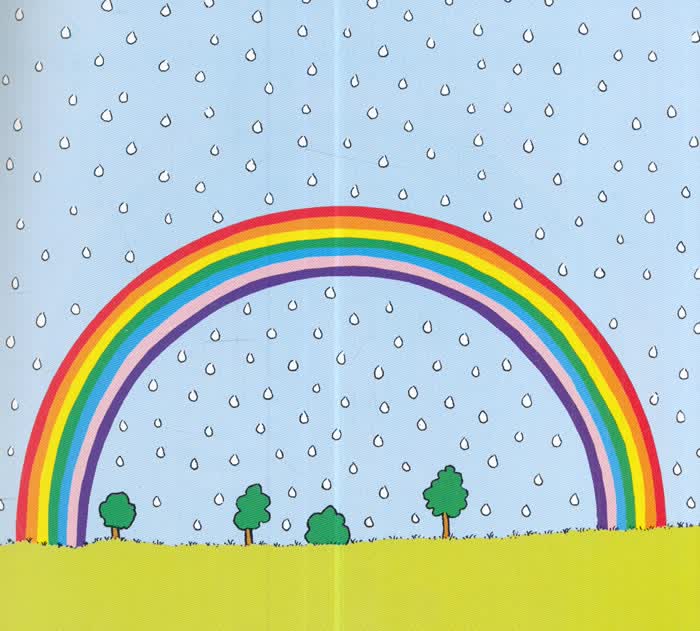 蚂蚁和蜜蜂儿童彩色单词故事书系列画彩虹