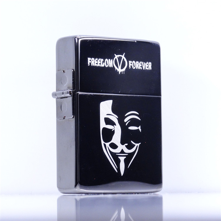 zorro佐罗打火机 煤油防风打火机 黑冰v字仇杀