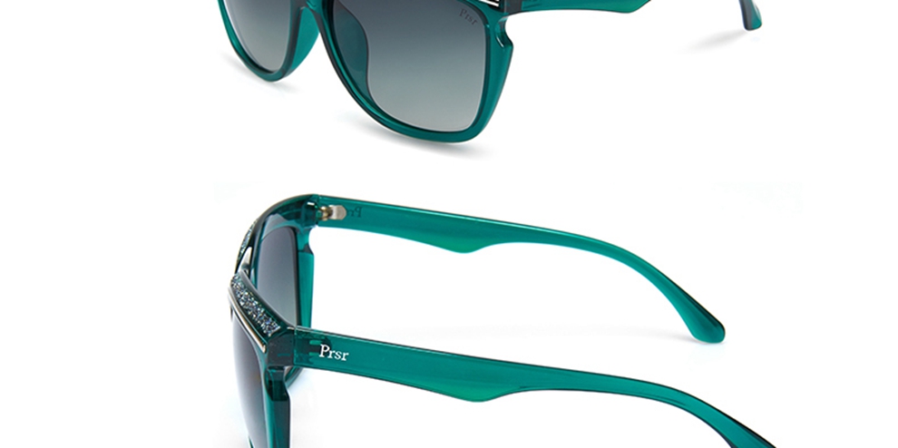 帕莎(prsr)2015款女式偏光太阳镜简约复古风墨镜水钻边框遮阳镜 t600