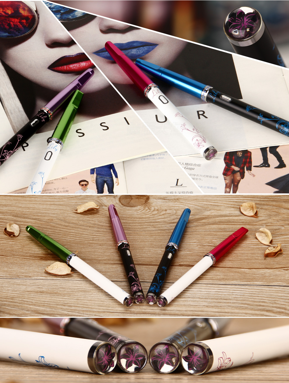 艾塔itaste电子烟女士lily细长手包版女士电子烟套装 it.lily-gn绿色