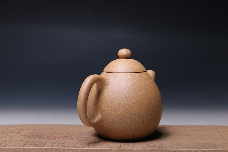 紫砂陶瓷 紫砂 原一厂老艺人 汪伯强 【龙蛋】 作品 龙蛋 容量 200cc