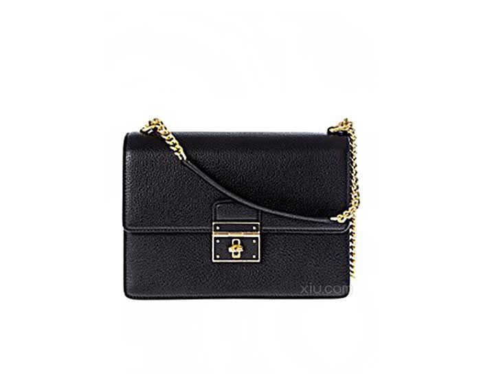 dolce&gabbana 杜嘉班纳 2015秋冬女士粒面斜挎包 黑色 f