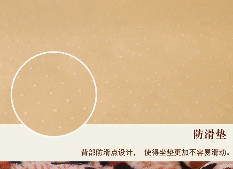 圣榜家纺 法莱绒小方垫 椅垫办公室餐椅垫坐垫棉布艺加厚 保暖透气凳子坐垫 白点豹纹-餐椅垫 38*40cm