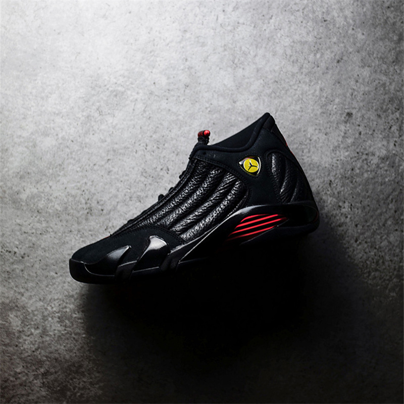 nike耐克男女鞋 air jordan 14 aj14黑红 后一投运动篮球鞋 487471