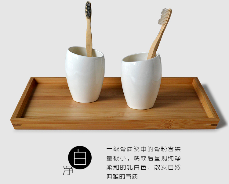 
                                        优慕   创意牙具浴室用品 欧式新婚骨瓷洗漱五件套 漱口杯陶瓷卫浴 五件套装                
