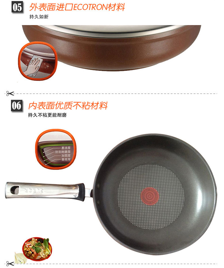 
                                        苏泊尔(SUPOR)炒锅不粘锅28cm火红点二代无油烟平底煎盘锅明火电磁炉锅具PJ28Z1                