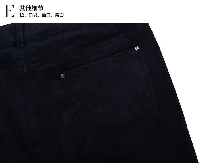 季候风冬季新品通勤时尚优雅气质休闲中腰长裤直筒裤女0934KF906 深兰BU3 XL/170